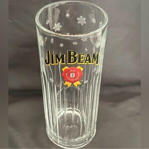 Jim Beam Clear Glass Tumbler with Snowflake Design